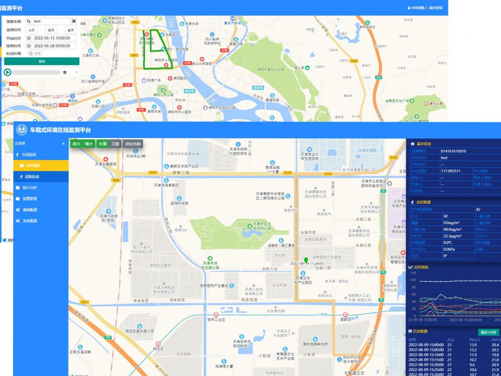 車載式環境在線監測系統平臺介紹